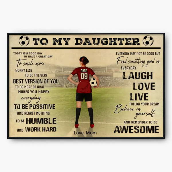Custom Personalized Soccer Poster, Canvas, Soccer Gifts, Gifts For Soccer Lovers, Sport Gifts For Daughters, Soccer  Lovers Gifts LLL0728C02DP