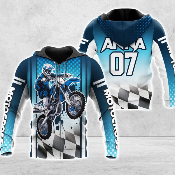 Custom Personalized Motocross Zip Hoodies Glacier, Gift For Racer,Gift For Dirt Bike Racer, Gift For Team Men Women, Multicolor DPT1109C04DP copy copy