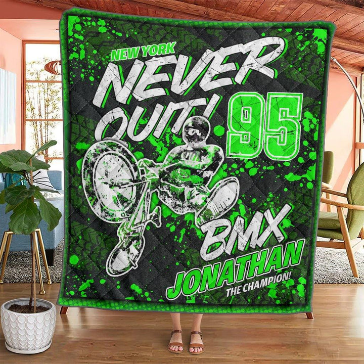 BMX Racing Name Number & State Personalized Quilt Bedding Set Dbq0820A08Sa - Unitrophy