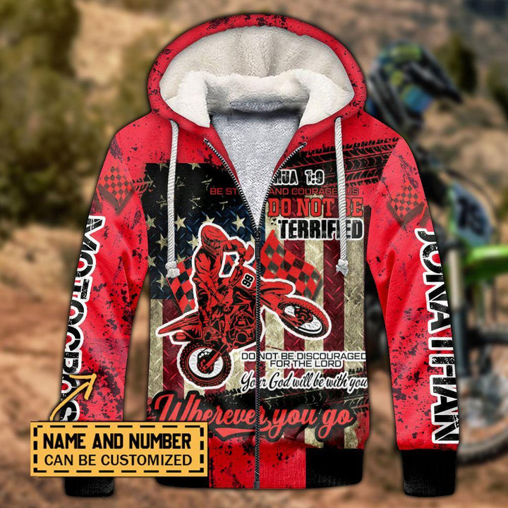 Motocross Name & Number Personalized All Over Print Hoodie Dbq0826S01Adp - Unitrophy