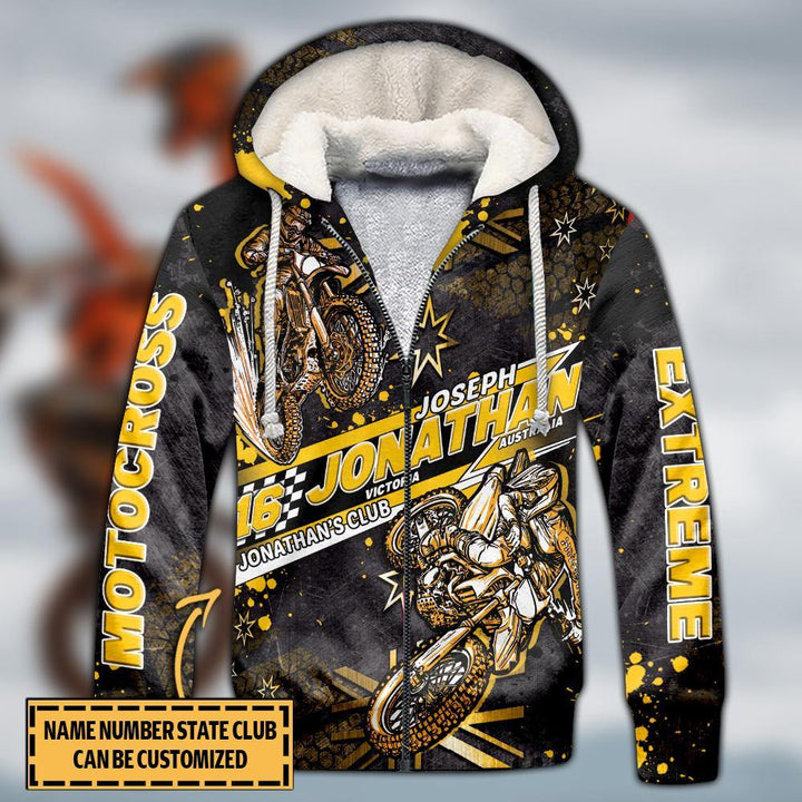 Motocross Racing Name Number State Club Personalized Hoodie Dbq0823A11Sa - Unitrophy