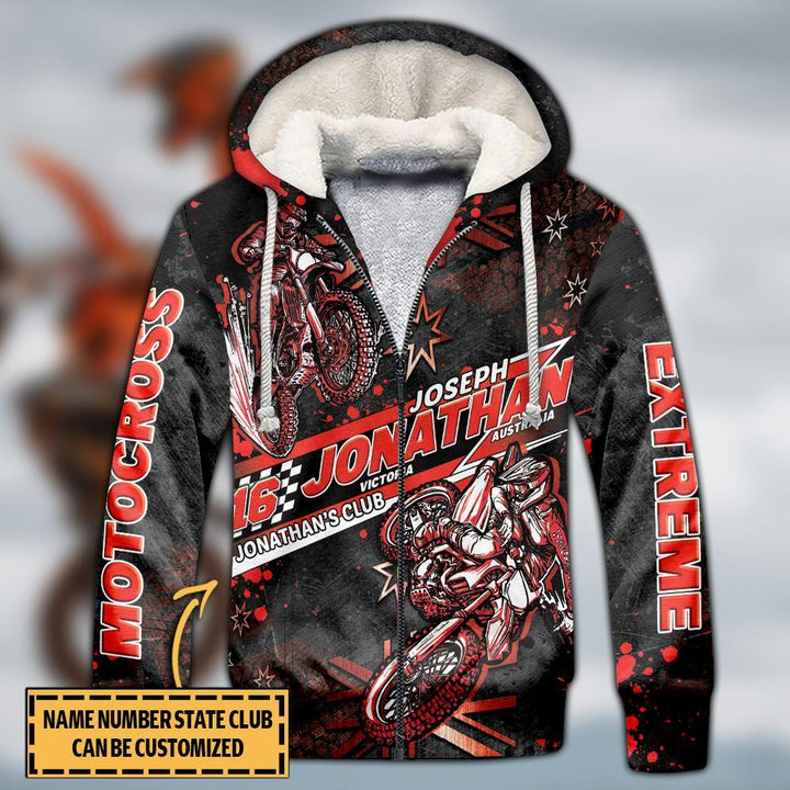Motocross Racing Name Number State Club Personalized Hoodie Dbq0823A11Sa - Unitrophy