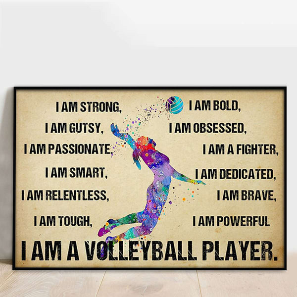 Volleyball Poster, Canvas Vintage Style NTB0407B05