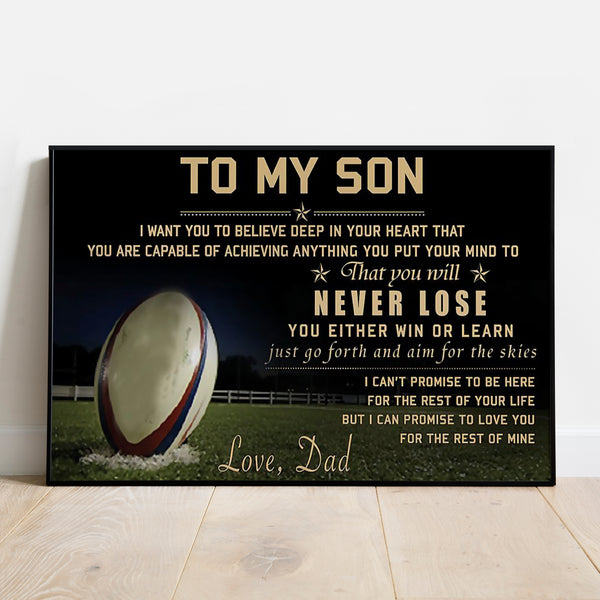 Rugby Poster, Canvas Rugby Gifts, Gifts For Son NTB0517B16