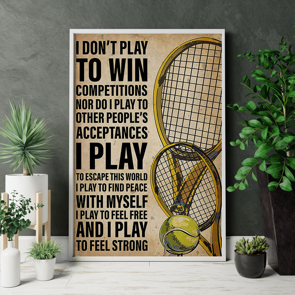 Tennis Poster, Canvas Tennis Gifts NTB0522B08