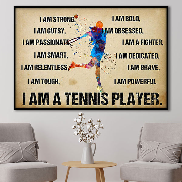 Tennis Poster, Canvas Tennis Gifts For Women NTB0522B09