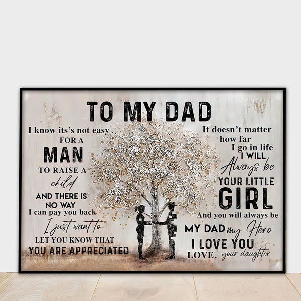 Family Poster, Canvas Gift For Dad/Grandpa, Happy Father'S Day NTT0802B06