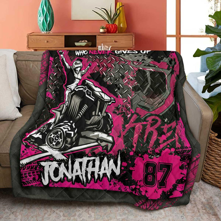 ATV Name Number Personalized Pink Quilt Bedding Set Thadp0705201 - Unitrophy