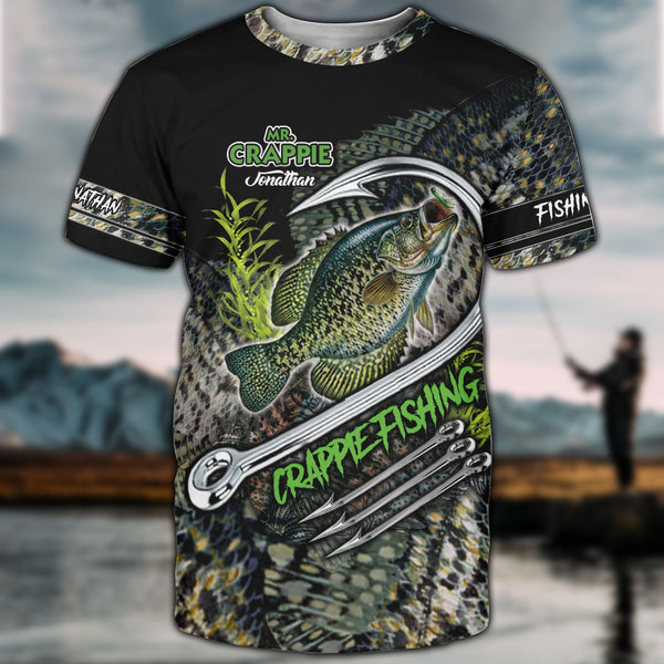 Personalized Crappie Fishing All Over Print Apparel with custom Name - NNH0110B01SA