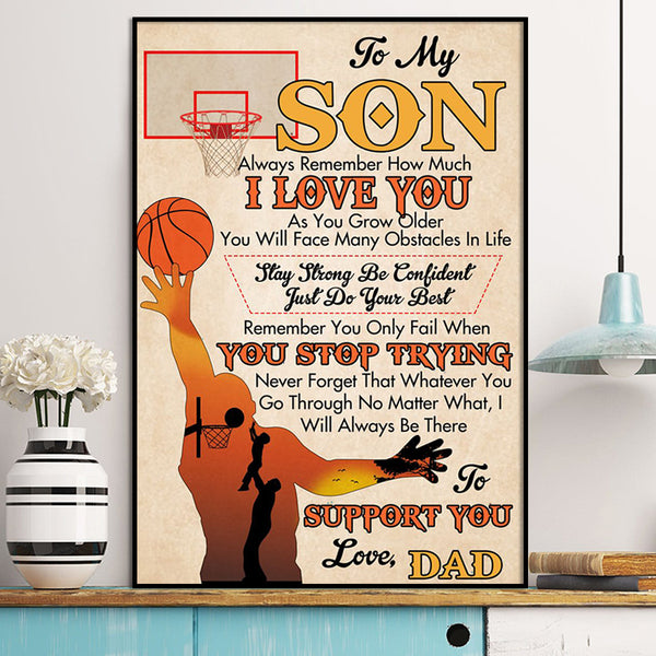 Basketball Poster, Canvas Vintage Style NTB021908CL