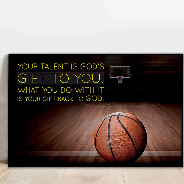 Basketball Poster, Canvas Vintage Style NTB021911CL