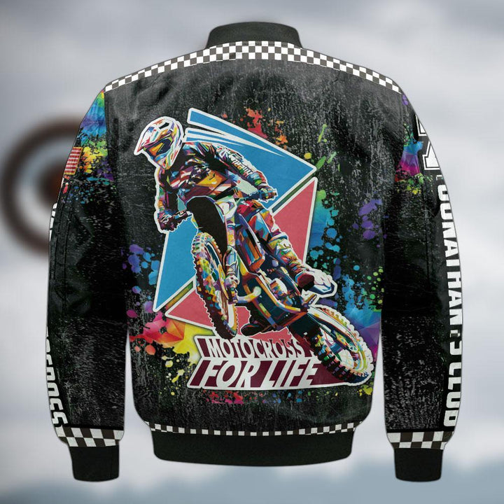 Motocross Racing Name Number Club & Country Flag Personalized Premium Hoodie Dbq0821A06Adp - Unitrophy